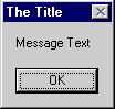 Message Box Example window